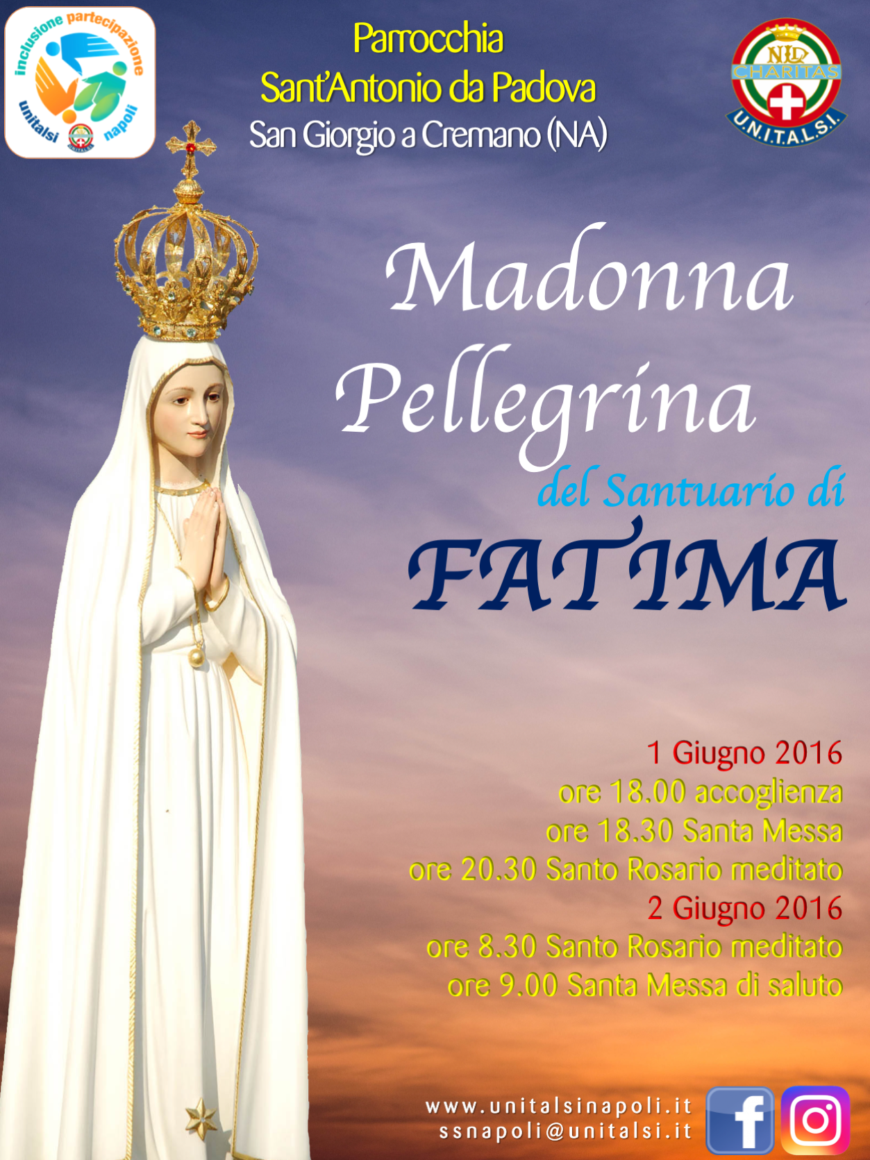 Peregrinatio Mariae Madonna di Fatima U.N.I.T.A.L.S.I. Peregrinatio Mariae Madonna di Fatima U.N.I.T.A.L.S.I.